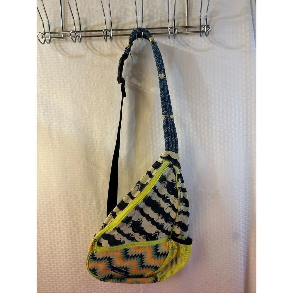 Kavu bag nautical neon colors‎ big rope 18x13 crossbody